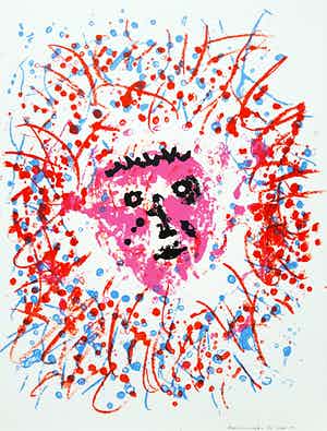 Jef Diederen - Mooi hoofd, litho verkocht voor € 45!