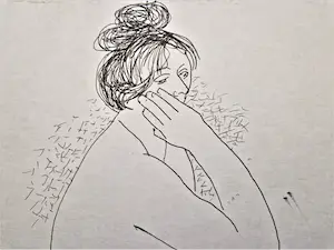 Leo Braat - grote in 1969 gemaakte houtskooltekening "zittend vrouwelijk naakt" gesigneerd kopen? Bied vanaf 28!
