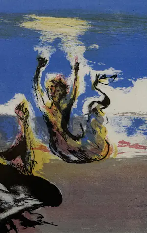 Jan Cox - handgesigneerde kleurenlitho | 'The Four Elements' | 1951 kopen? Bied vanaf 200!