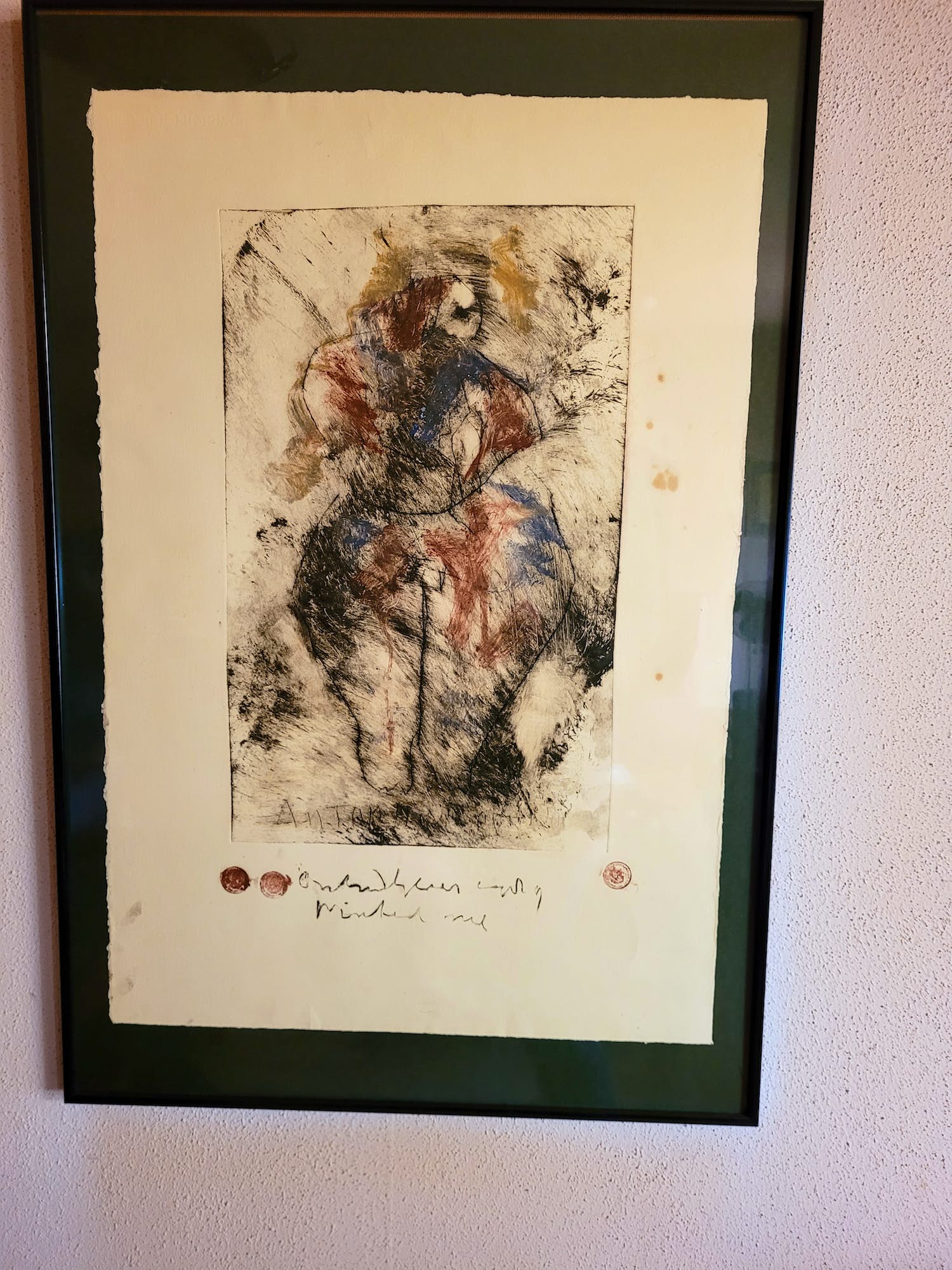 Anton Heyboer - Ets in rood, geel en blauw kopen? Bied vanaf 100!