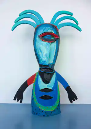 Henk Vierveijzer - Beschilderd hout en papier-maché, Stormy (Groot!) verkauft für € 270!