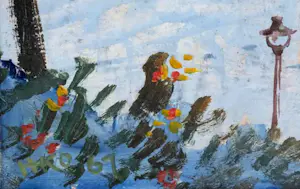 Harm Kamerlingh Onnes - Ingelijste olieverf: Gezicht op de Golden Gate Bridge te San Francisco - 1967 kopen? Bied vanaf 1500!