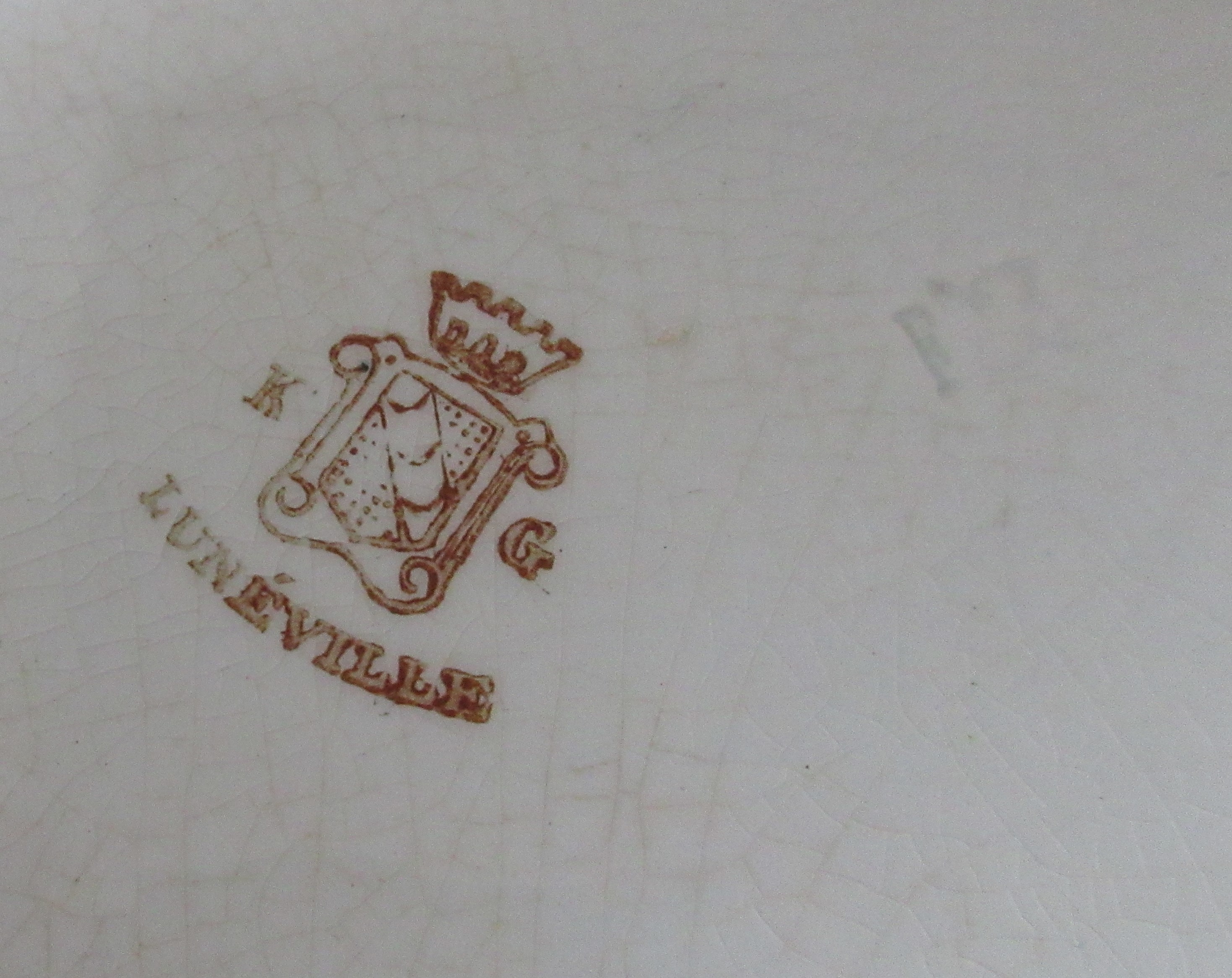 KG Luneville - Antieke 19e eeuwse Sauciere decor rozen en tulpen kopen? Bied vanaf 10!