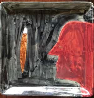 Klaas Gubbels - Kop met sigaar verkocht voor € 200!