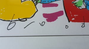 Herman Brood - We're a Team - zeefdruk - gesingeerd - E/A ingelijst kopen? Bied vanaf 1!