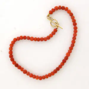 14k gouden slot aan een koralen armband - 21.5 cm kopen? Bied vanaf 100!