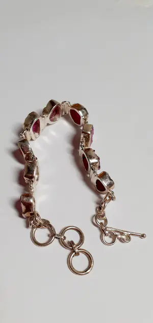 rode ruwe robijn designerarmband, kopen? Bied vanaf 65!