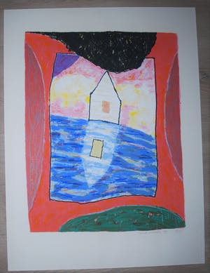 Harrie Gerritz - 2 zeefdrukken: Leeg kasteel en Huis aan het water kopen? Bied vanaf 60!