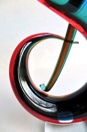 Vetro Design - Slangenfiguur - Massief gekleurd glas - Handgemaakt kopen? Bied vanaf 1!