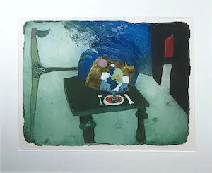 Michel van Overbeeke - Aquatint, Breakfast I - Ingelijst kopen? Bied vanaf 70!