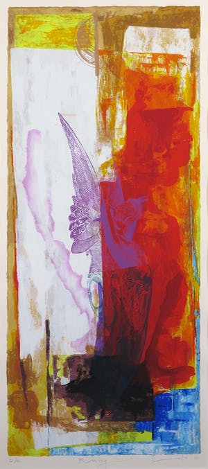 Piotr Konkel - Zeefdruk, Rising - Ingelijst kopen? Bied vanaf 35!