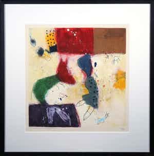 Alexander Vogels - Zeefdruk, Zonder titel - Ingelijst verkocht voor € 70!