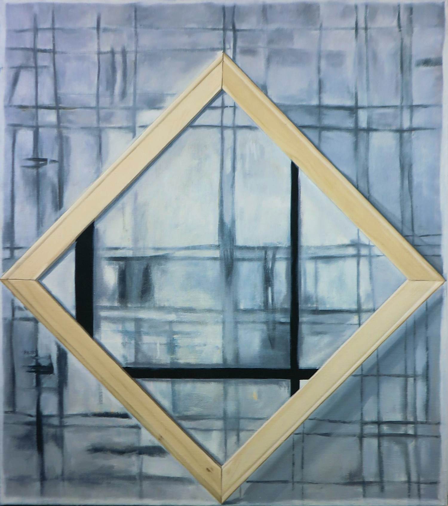 Peter Kantelberg - Olieverf op doek, Het spierraam van P.M. kopen? Bied vanaf 200!