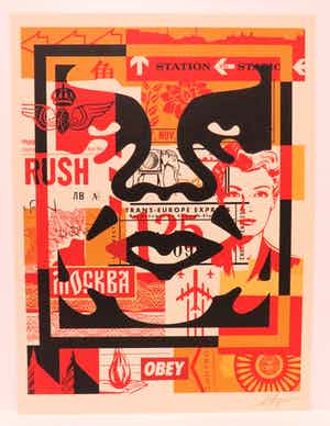 Shepard Fairey - OBEY FACE COLLAGE vendu pour 1€ !