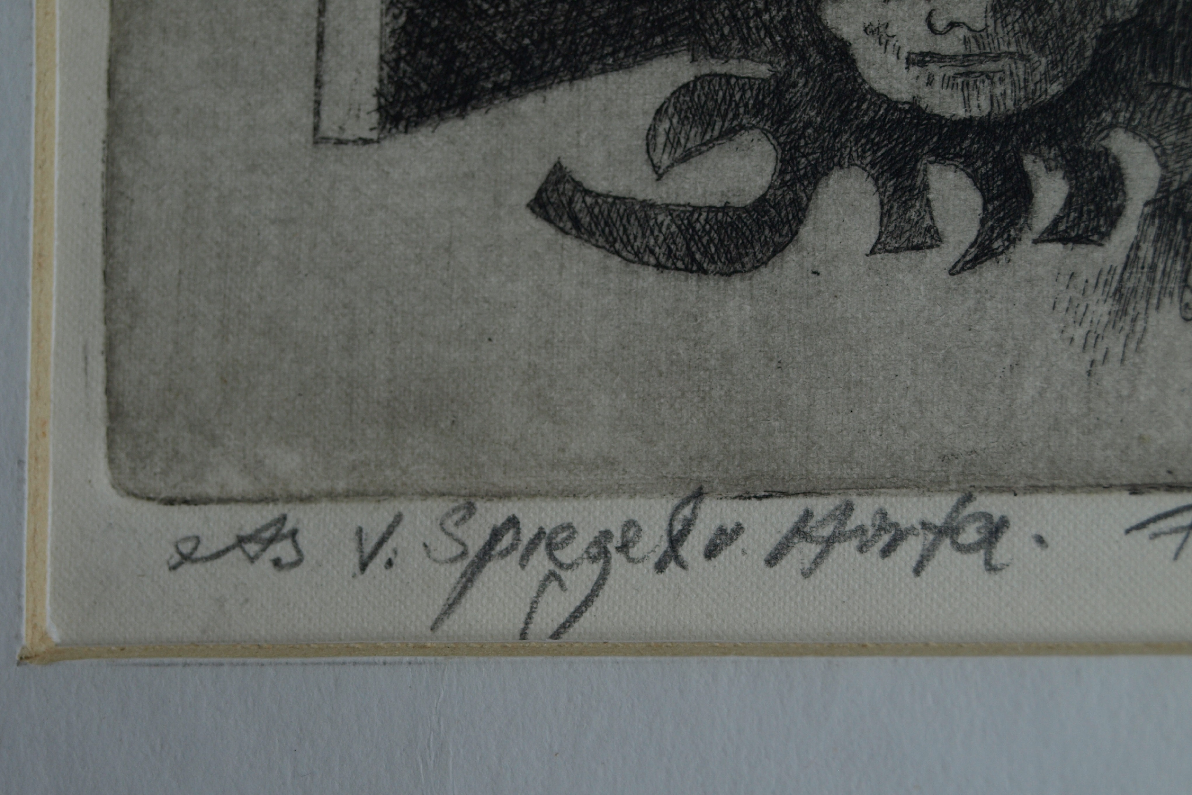 Niet of onleesbaar gesigneerd - Ets, Voor de Spiegel – gesigneerd - 1970 kopen? Bied vanaf 1!