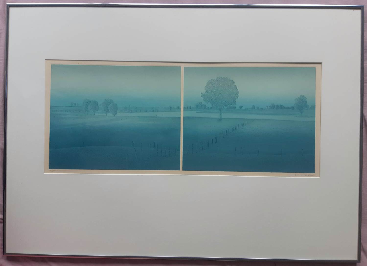 Elmar Gille - polderlandschap (tweeluik) kopen? Bied vanaf 85!