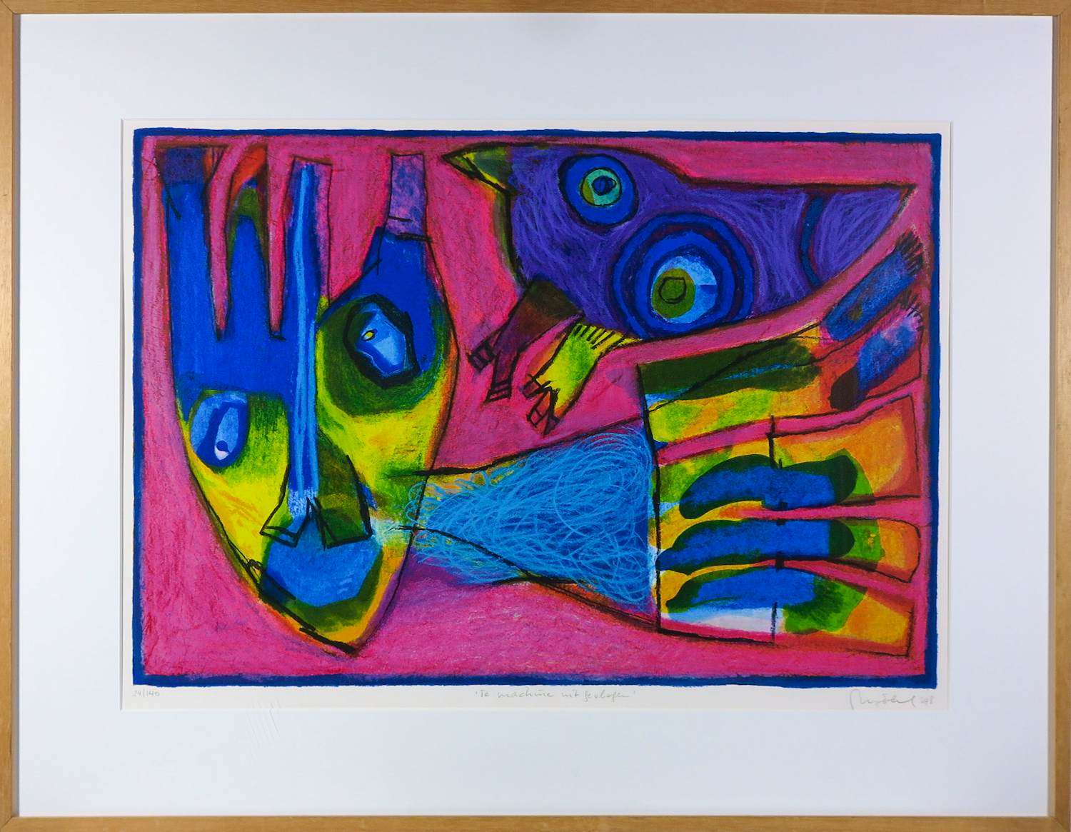 Geert Vrijdag - Zeefdruk op papier, De machine - Ingelijst kopen? Bied vanaf 80!