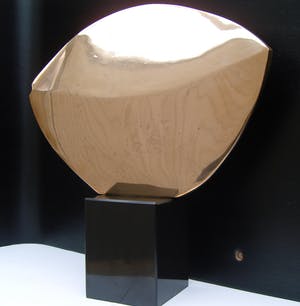 Brons (Onbekend) - asymmetrisch geometrische sculptuur 8,5 kg!! kopen? Bied vanaf 300!