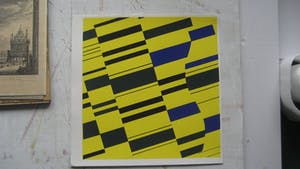 Gunter Fruhtrunk - dynamische constructie - zeefdruk - handgesigneerd met monogram kopen? Bied vanaf 165!