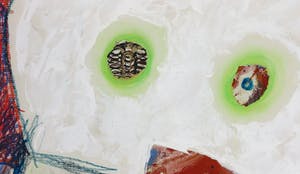 Lucebert - Olieverf, gouache, krijt en collage op papier, Compositie - Ingelijst (Groot) kopen? Bied vanaf 1!