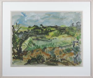 Miep de Leeuwe - Aquarel, Duinen bij Ashkalon, Israël - Ingelijst kopen? Bied vanaf 40!