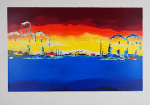 Henk Kuijpers - Kleurenzeefdruk MOUSAKI Handgesign. GROOT!!! kopen? Bied vanaf 69!