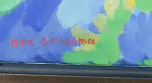 Dirk Beintema - Olieverf op board, Fries landschap - Ingelijst kopen? Bied vanaf 350!