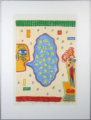 Keimpe Kootstra - Zeefdruk, Gesprek van de dag III - Ingelijst kopen? Bied vanaf 1!