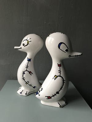 Marianne Bey - Happy Ducks / Mondriaan style kopen? Bied vanaf 35!