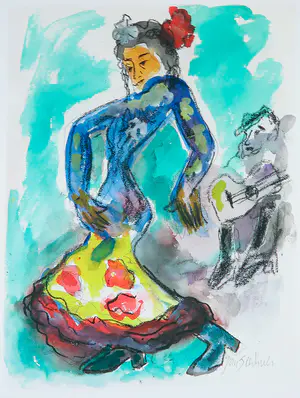 Jan Sierhuis - Giclée, Danseres kopen? Bied vanaf 1!