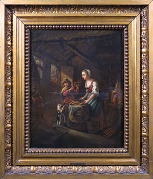 Niet of onleesbaar gesigneerd - Olieverf op doek (op paneel), Muizenvanger - Ingelijst kopen? Bied vanaf 10!