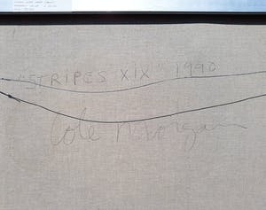 Cole Morgan - Stripes XIX, gemengde techniek op doek (goed ingelijst, zeer groot) kopen? Bied vanaf 3750!