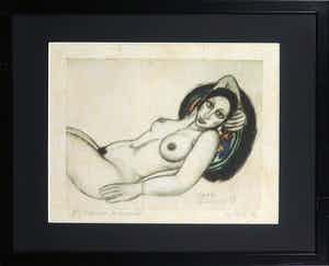 Corneille - Litho op geschept papier, Agate - Ingelijst verkocht voor € 300!