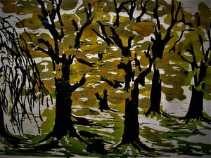 Niet of onleesbaar gesigneerd - 1964 - Expressionistische Gemengde Techniek - potlood-gesigneerd Katz? - kopen? Bied vanaf 1!