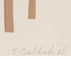 Klaas Gubbels - zt - mixed media (collage en tekening) - 1986 - unica kopen? Bied vanaf 395!