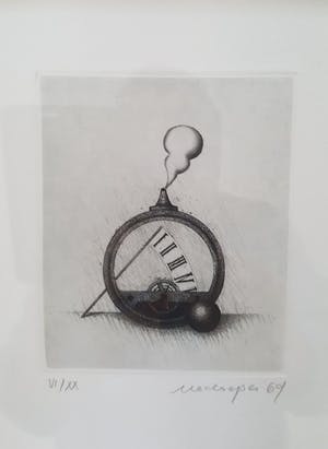 Friedrich Meckseper - ‘Uhr’ - ets met beperkte oplage kopen? Bied vanaf 55!