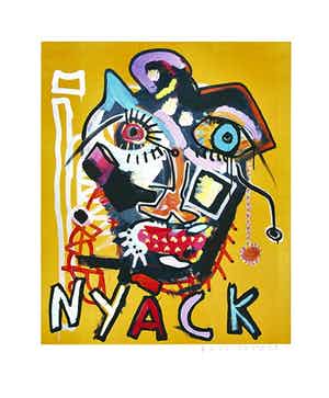 Paul Indrek Kostabi - Kleurengiclee NEW YORK Handgesigneerd SLECHTS 15 EX!! verkocht voor € 75!
