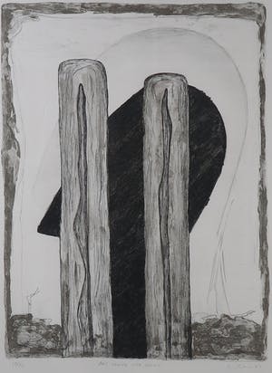 Sigurdur Gudmundsson - Litho, Ars longo-vita brevis - Ingelijst (Groot) kopen? Bied vanaf 70!