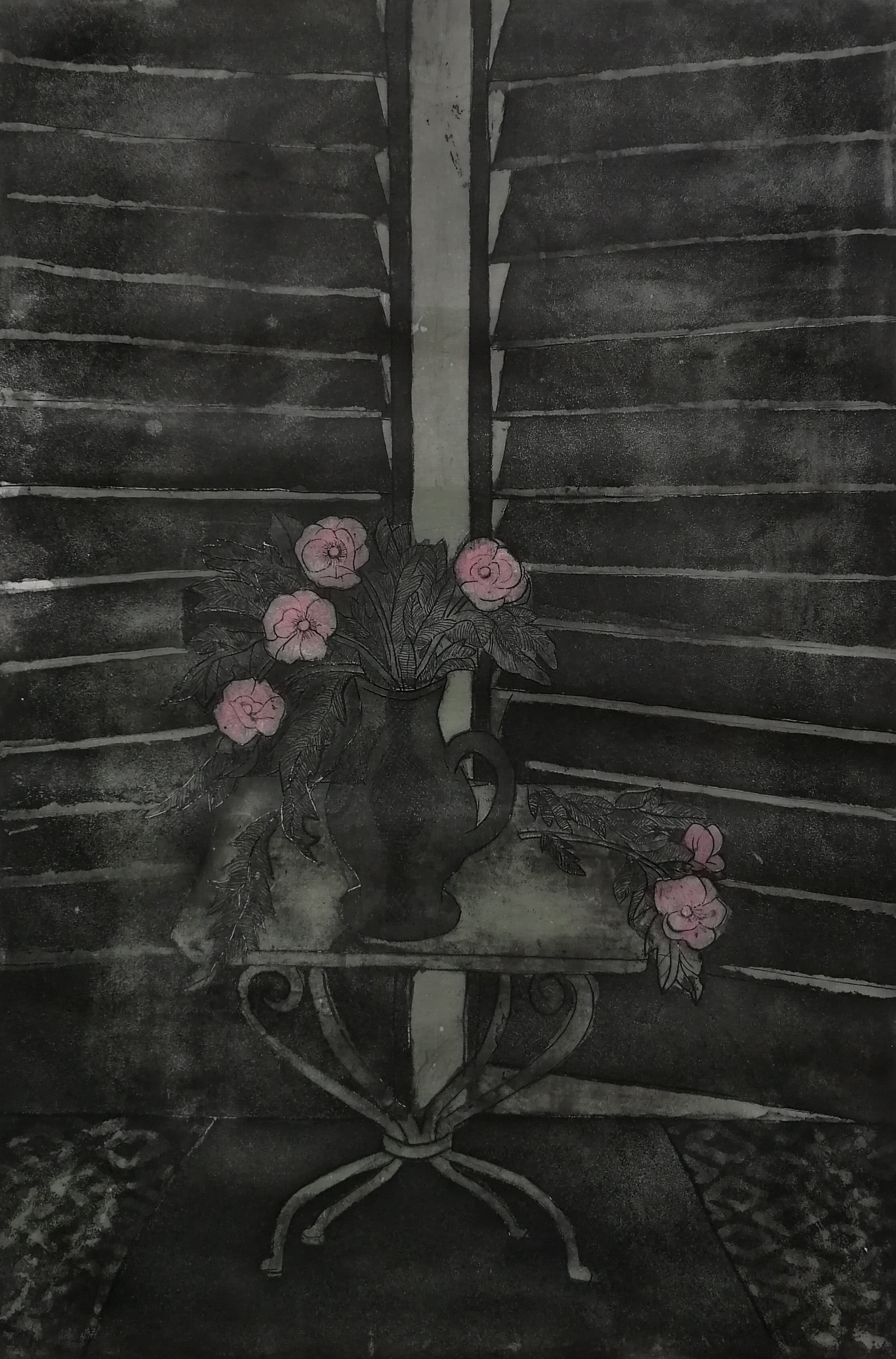 Jeanne Bieruma Oosting - Bloemen in de nacht verkocht voor € 70!