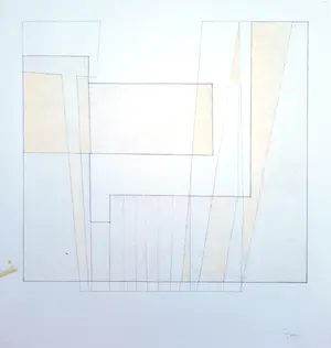 Piet Franz - Inkttekening - minimalistisch lijnenspel - 22213 kopen? Bied vanaf 50!