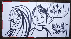 Selwyn Senatori - Grote tekening 2009 - in het boekwerk Numero Due verkocht voor € 60!