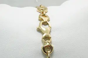 73 - Zo goed als nieuwe 18Krt geel gouden armband met koffieboon schakels kopen? Bied vanaf 630!