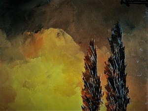 Leo Jordaens - Sfeervol olieverf "Dreigend wolkendek boven de Kempen" gesigneerd kopen? Bied vanaf 10!