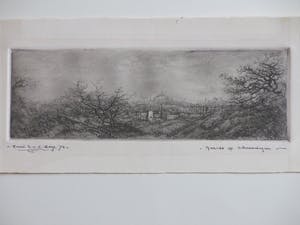 Ruurd van den Berg - Gezicht op Scheveningen - Ets kopen? Bied vanaf 1!