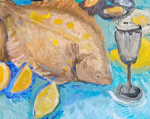 Tanja Koelemij - serie stillevens schol kopen? Bied vanaf 65!