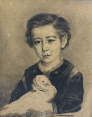 Emmanuel Adrianus Henricus van der Ven - C4808, Portret van E.E.G. van der Ven van 6 jaar oud kopen? Bied vanaf 100!