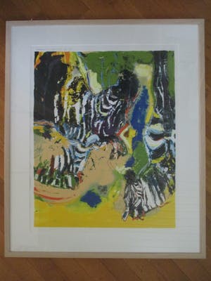 Carlos Blaaker - Grote ingelijste zeefdruk perfect ingelijst kopen? Bied vanaf 70!