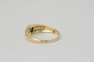 2522 - mooie 18 krt goud & 0.35ct diamanten ring - met 0.40ct saffier! kopen? Bied vanaf 270!