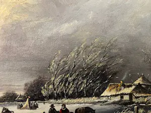 Niet of onleesbaar gesigneerd - schaatspret kopen? Bied vanaf 1!