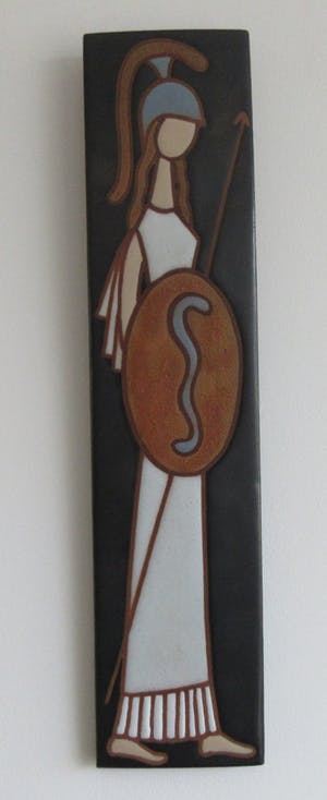 Helen Michaelides - Gestileerde kunst keramische wandtegel van Helena kopen? Bied vanaf 45!